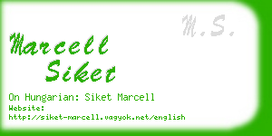 marcell siket business card
